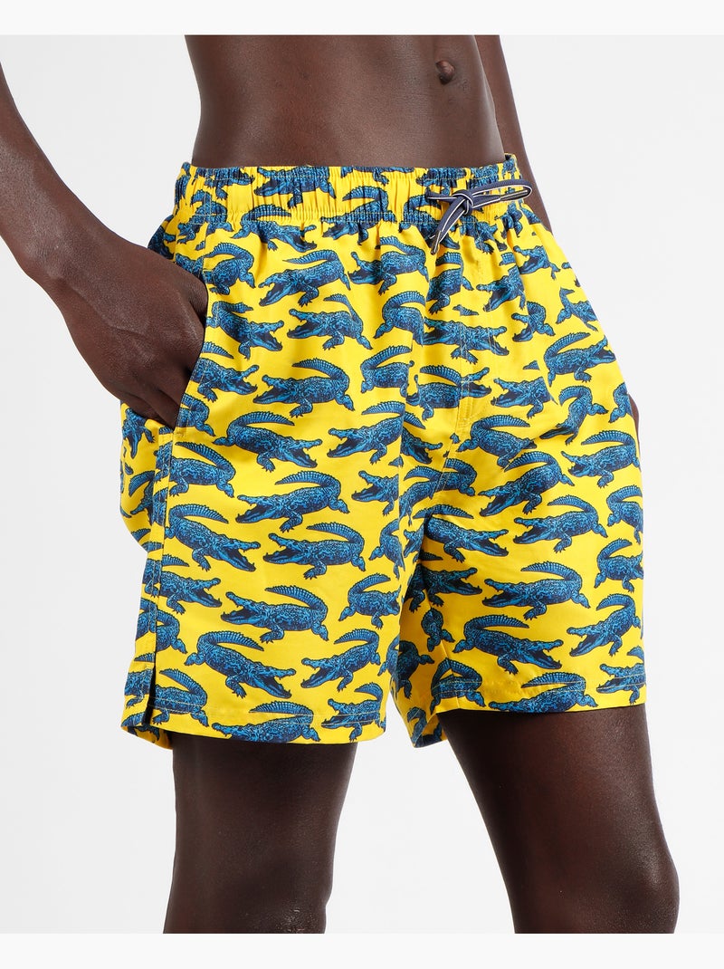 DIVER Bañador Alligator para Hombre Azul Amarillo - Kiabi