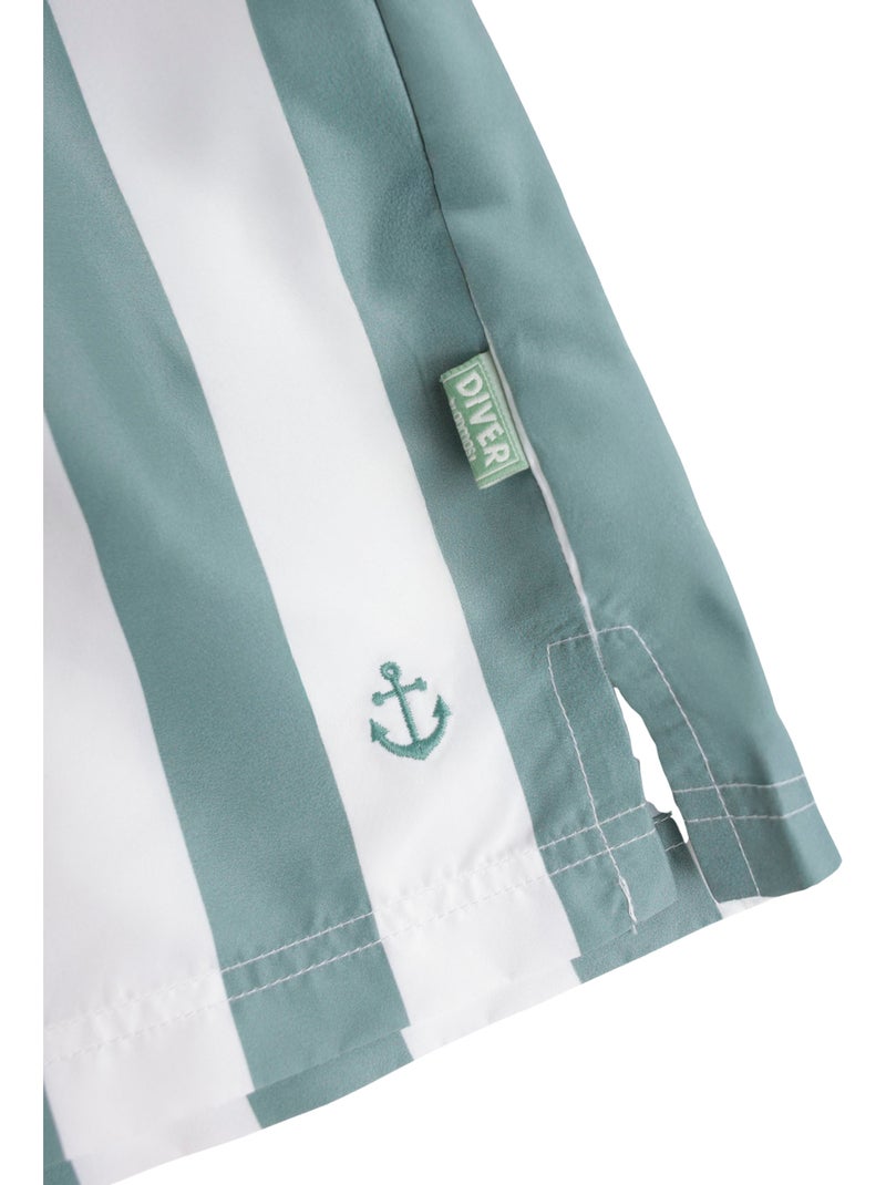 DIVER Bañador Great Stripes para Hombre Caqui - Kiabi