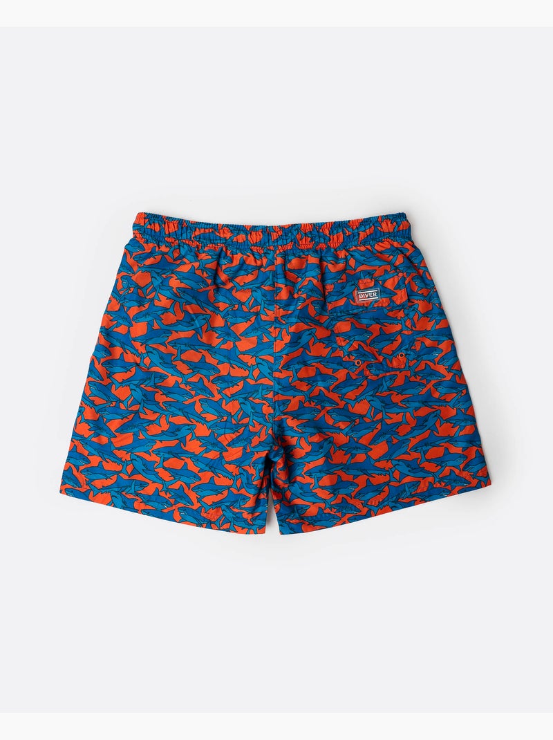 DIVER Bañador Sharks para Hombre Naranja - Kiabi