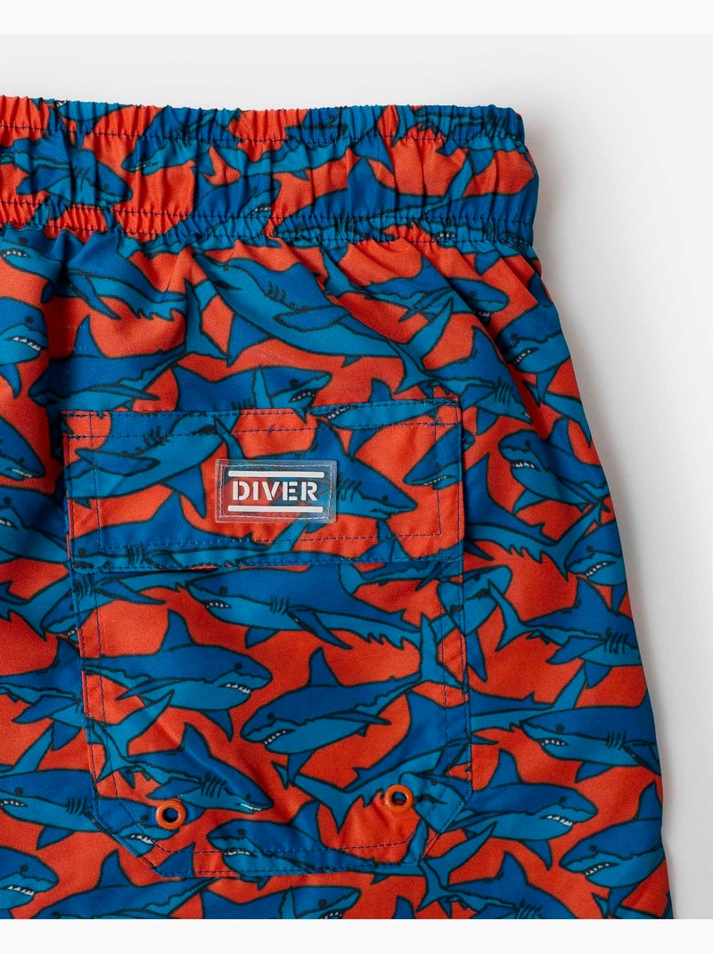 DIVER Bañador Sharks para Hombre Naranja - Kiabi