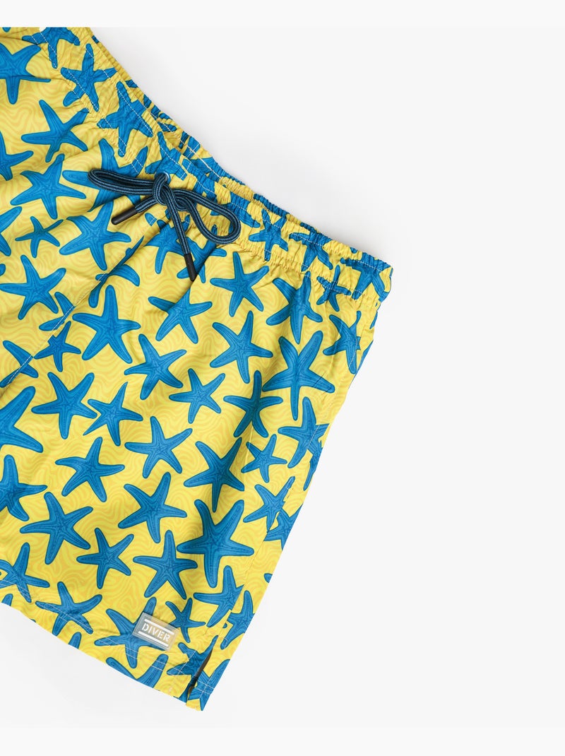 DIVER Bañador Starfish para Hombre Azul Amarillo - Kiabi