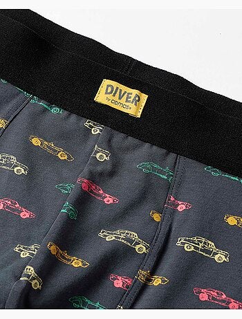 DIVER Calzoncillo/Boxer Cars para Hombre, (Caja de 2 unidades)