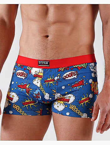 DIVER Calzoncillo/Bóxer Comic para Hombre, (Caja de 2 unidades)