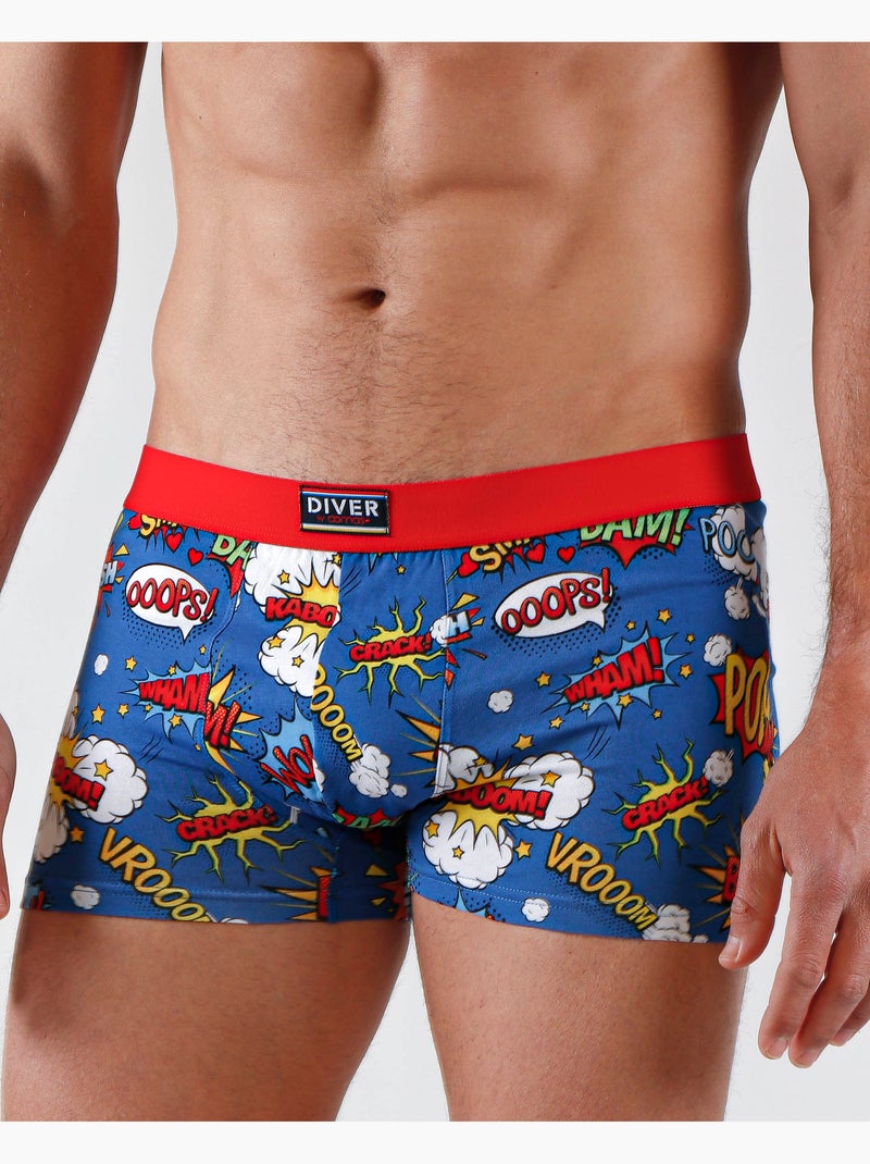 DIVER Calzoncillo/Bóxer Comic para Hombre, (Caja de 2 unidades) Multicolor - Kiabi