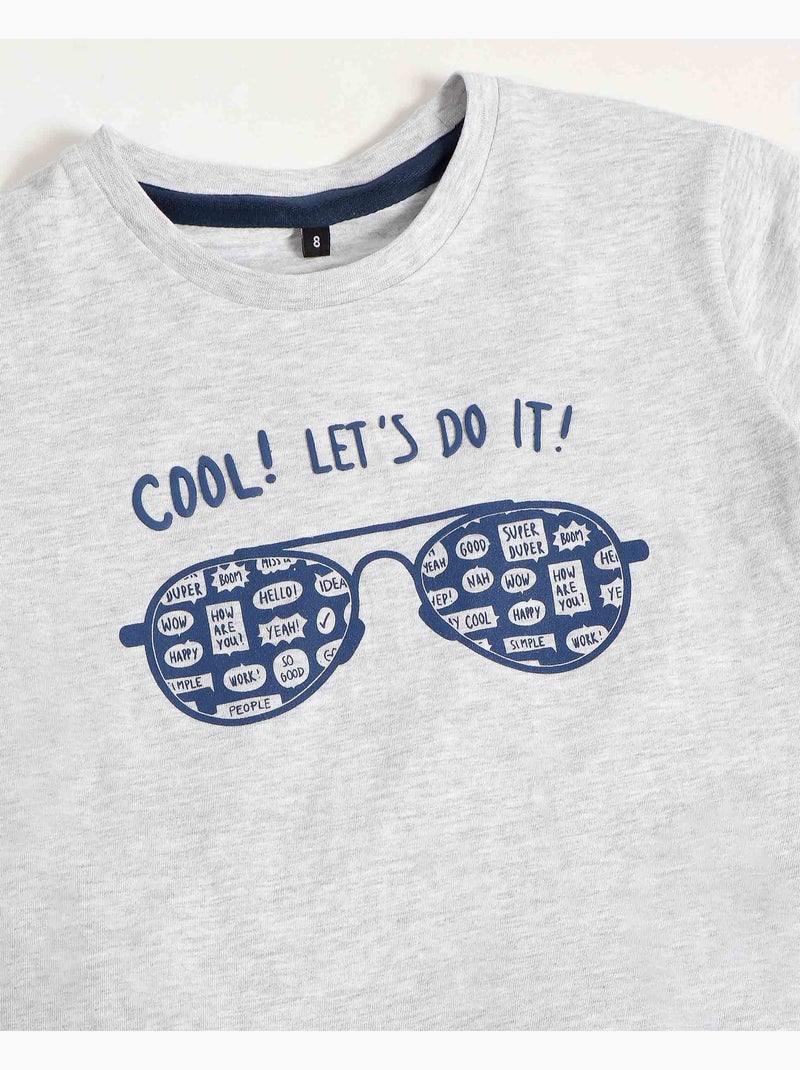 DIVER Pijama Manga Corta Cool para Niño Gris jaspeado - Kiabi