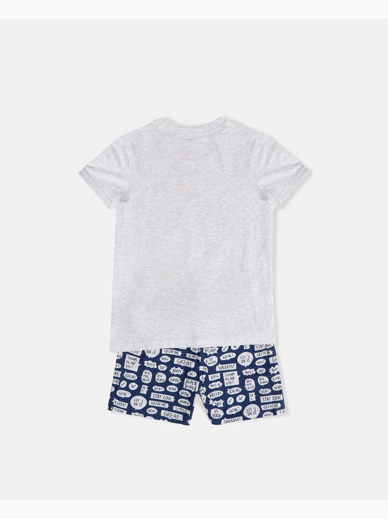 DIVER Pijama Manga Corta Cool para Niño Gris jaspeado - Kiabi