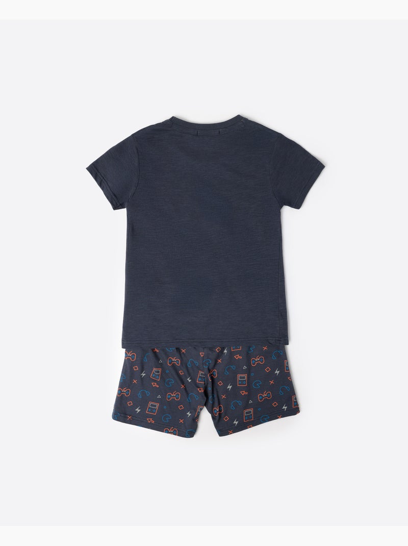 DIVER Pijama Manga Corta Gamer para Niño Gris - Kiabi