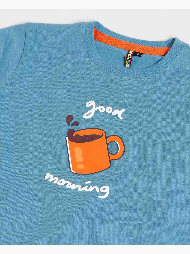 DIVER Pijama Manga Corta Morning para Niño Gris azul - Kiabi
