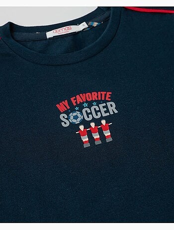 DIVER Pijama Manga Corta My Favorite Soccer para Niño