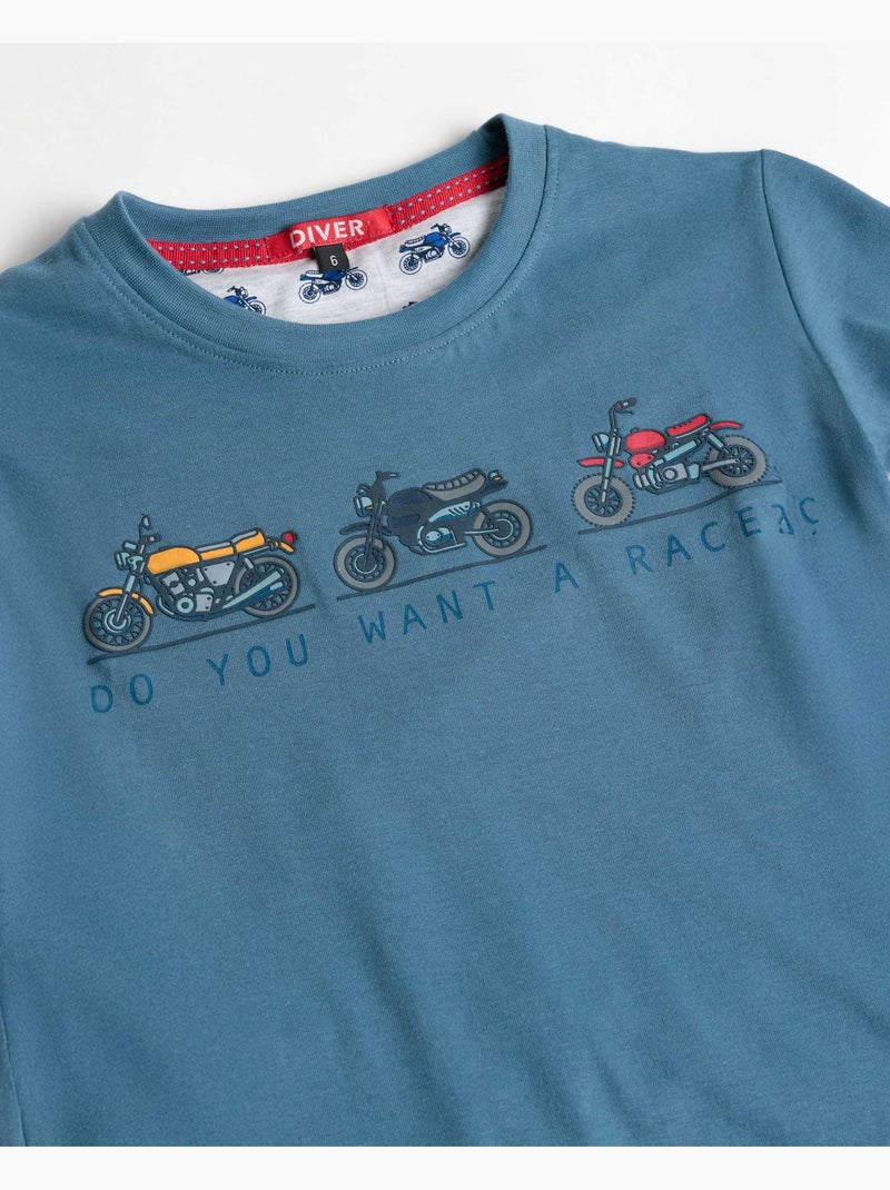 DIVER Pijama Manga Corta Race para Niño Azul - Kiabi