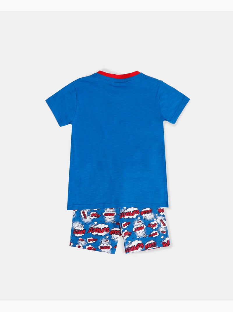 DIVER Pijama Manga Corta Super Dad para Niño Azul neón - Kiabi