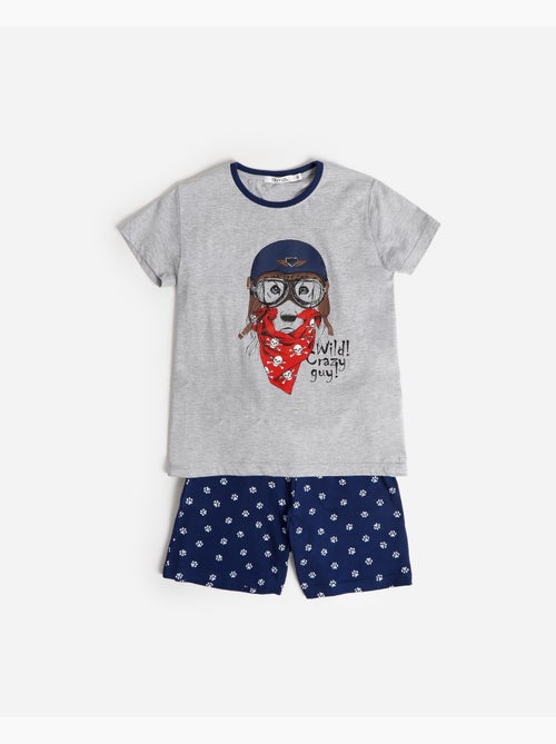 DIVER Pijama Manga Corta Wild Crazy Guy para Niño - Kiabi DIVER Pijama Manga Corta Wild Crazy Guy para Niño - Kiabi