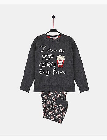DIVER Pijama Manga Larga Pop Corn para Niño