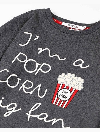 DIVER Pijama Manga Larga Pop Corn para Niño