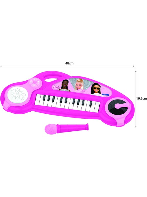 Divertido teclado de piano electr?nico Barbie con luces y micr?fono 24 teclas - Kiabi Divertido teclado de piano electr?nico Barbie con luces y micr?fono 24 teclas - Kiabi