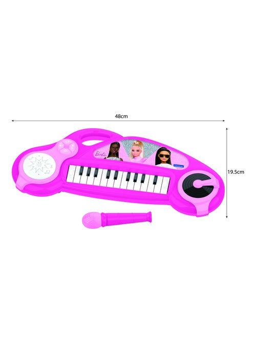 Divertido teclado de piano electrónico Barbie con luces y micrófono 24 teclas - Kiabi