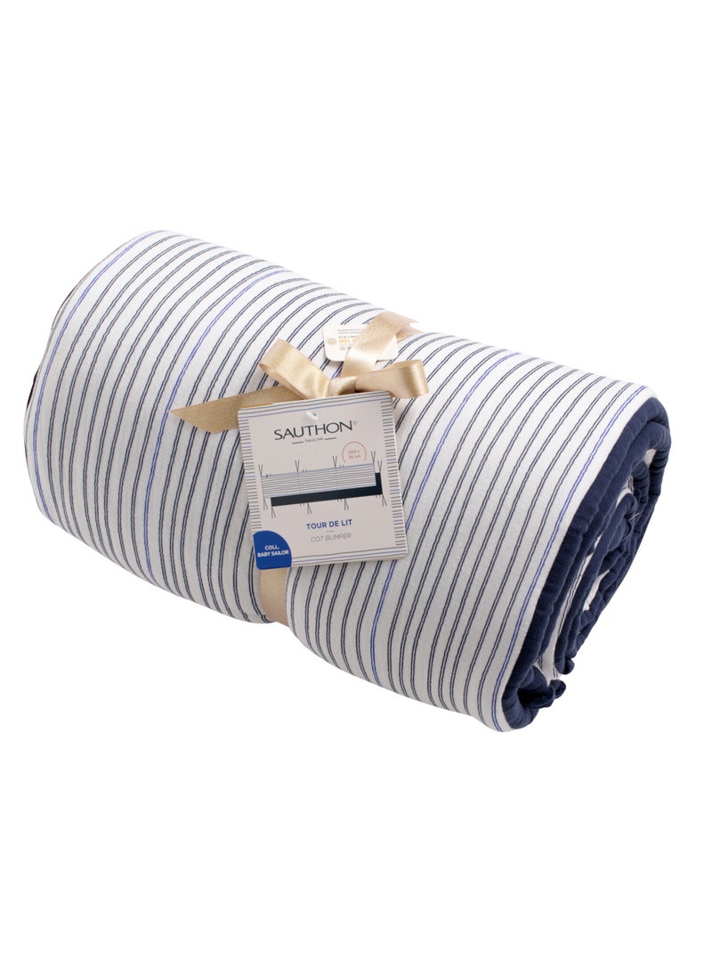 Doble almohadilla de gasa de algodón - SAUTHON Blanco Azul - Kiabi