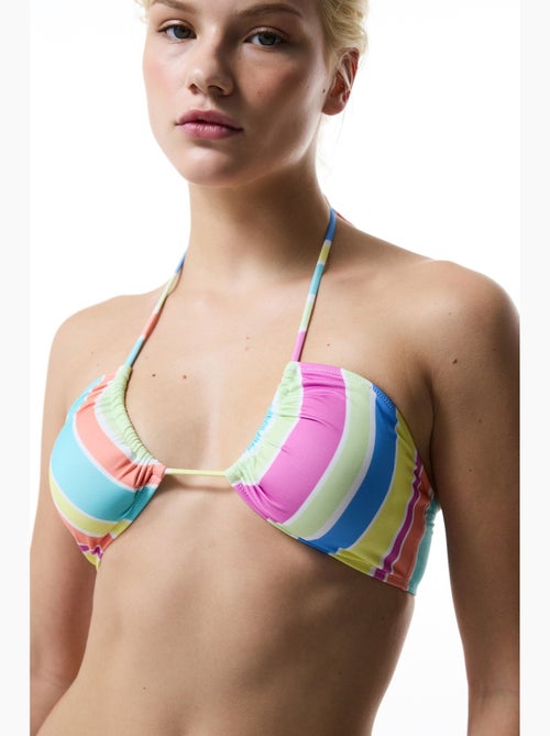 Donna reverse top de bikini a rayas con escote en v penti - Kiabi