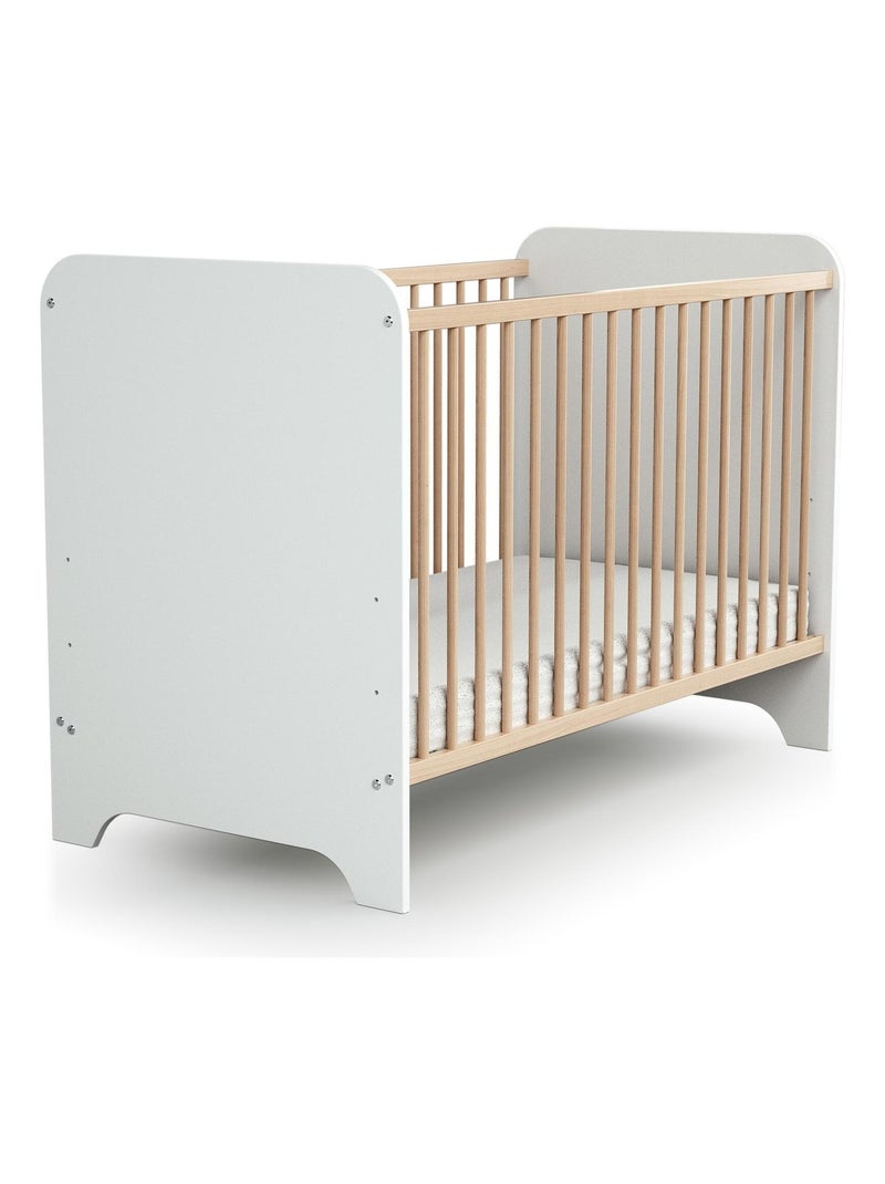 Dormitorio bebé con cuna, cambiador y armario CARROUSEL madera Beige/Blanco - Kiabi
