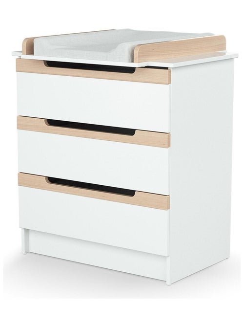 Dormitorio bebé con cuna, cambiador y armario CARROUSEL madera - Kiabi