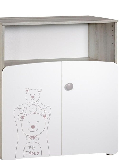 Dormitorio dúo cama y cambiador en madera - BABYPRICE - Kiabi