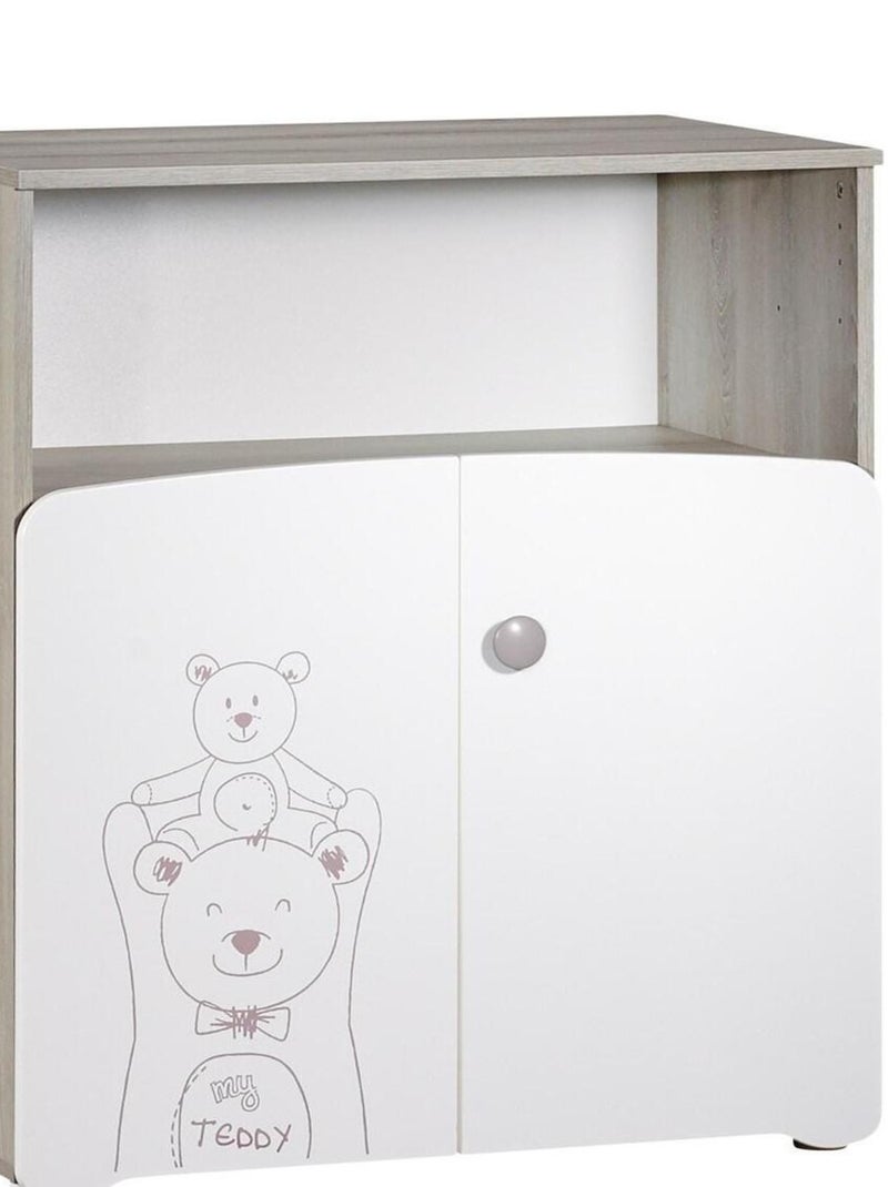 Dormitorio dúo cama y cambiador en madera - BABYPRICE Blanco - Kiabi