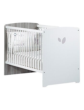 Dormitorio dúo cama y cambiador en madera - BABYPRICE