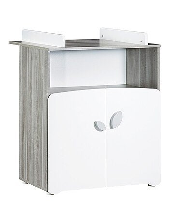 Dormitorio dúo cama y cambiador en madera - BABYPRICE