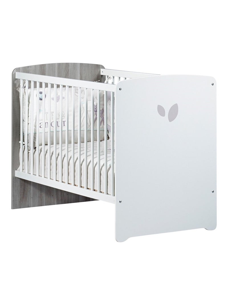 Dormitorio dúo cama y cambiador en madera - BABYPRICE Blanco - Kiabi