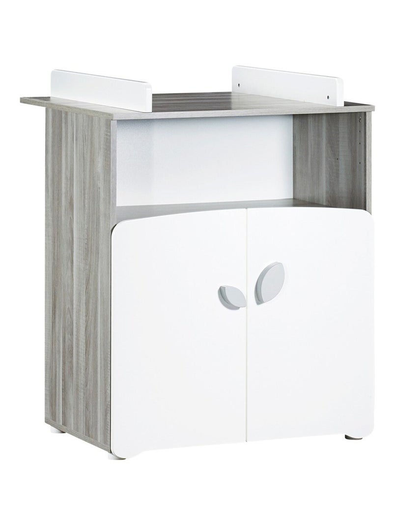 Dormitorio dúo cama y cambiador en madera - BABYPRICE Blanco - Kiabi