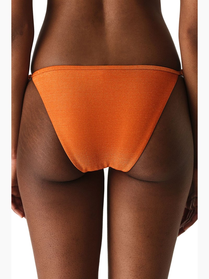 Dorothy braguita de bikini de cintura media brillante penti Naranja - Kiabi