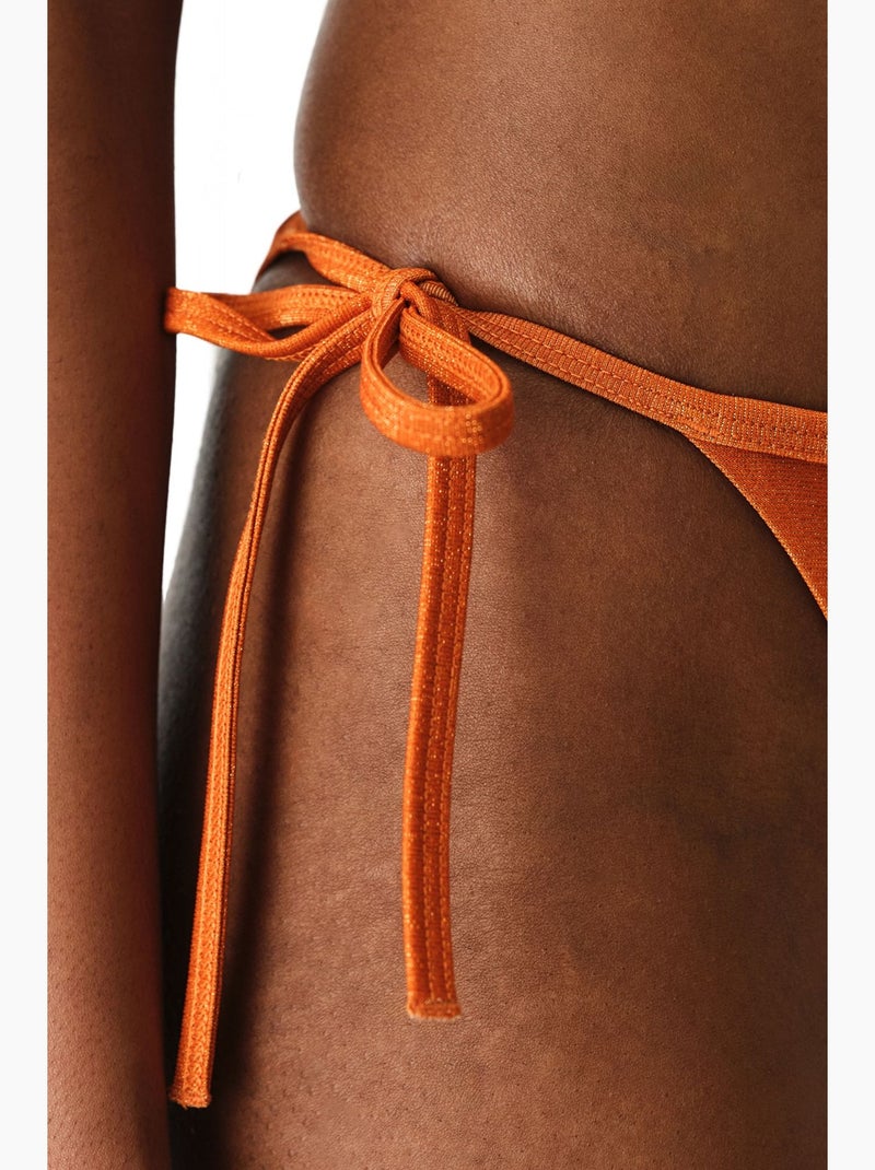 Dorothy braguita de bikini de cintura media brillante penti Naranja - Kiabi