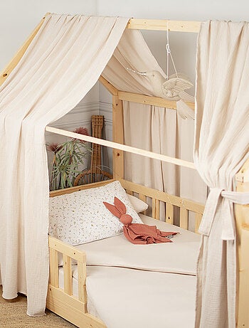 Dosel de cama tipo cabaña algodón | SEVIRA KIDS