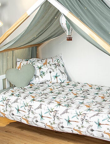 Dosel de cama tipo cabaña algodón | SEVIRA KIDS