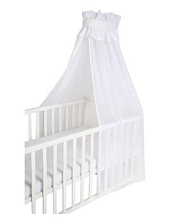Dosel de cama transparente con cinta blanca para bebé y niño 'Roba'