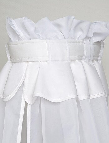 Dosel de cama transparente con cinta blanca para bebé y niño 'Roba'