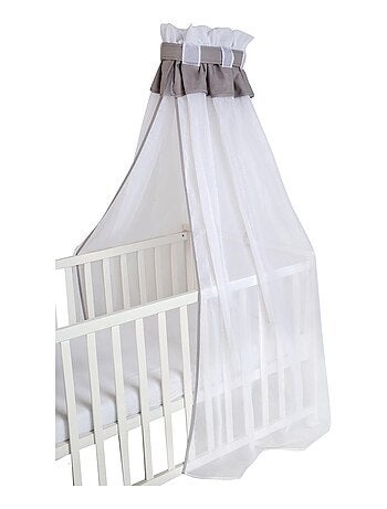 Dosel de cama transparente con cinta blanca para bebé y niño 'Roba'