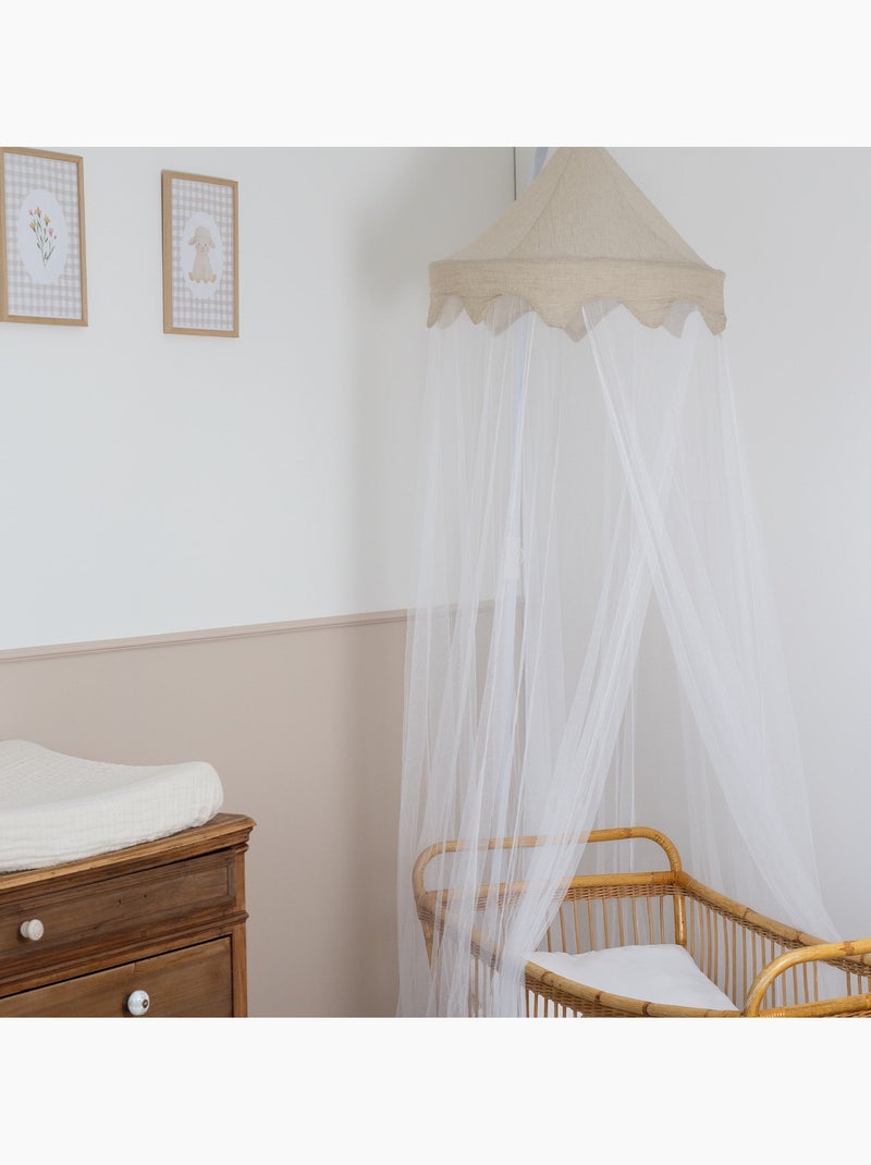 Dosel de cuna para bebé Beige/Blanco - Kiabi