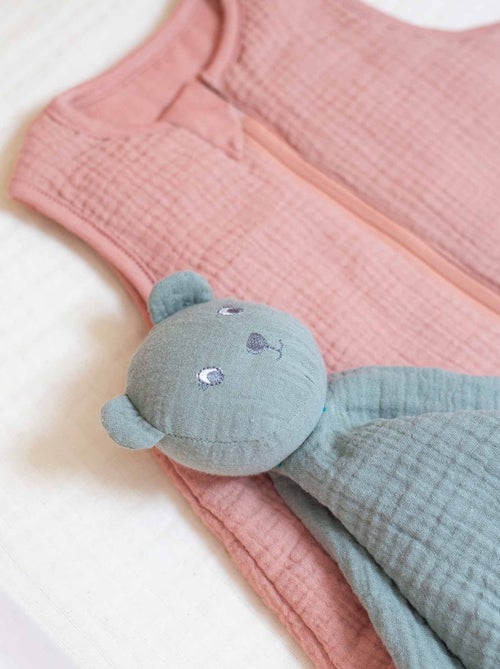 Doudou de muselina con osito - Kiabi Doudou de muselina con osito - Kiabi
