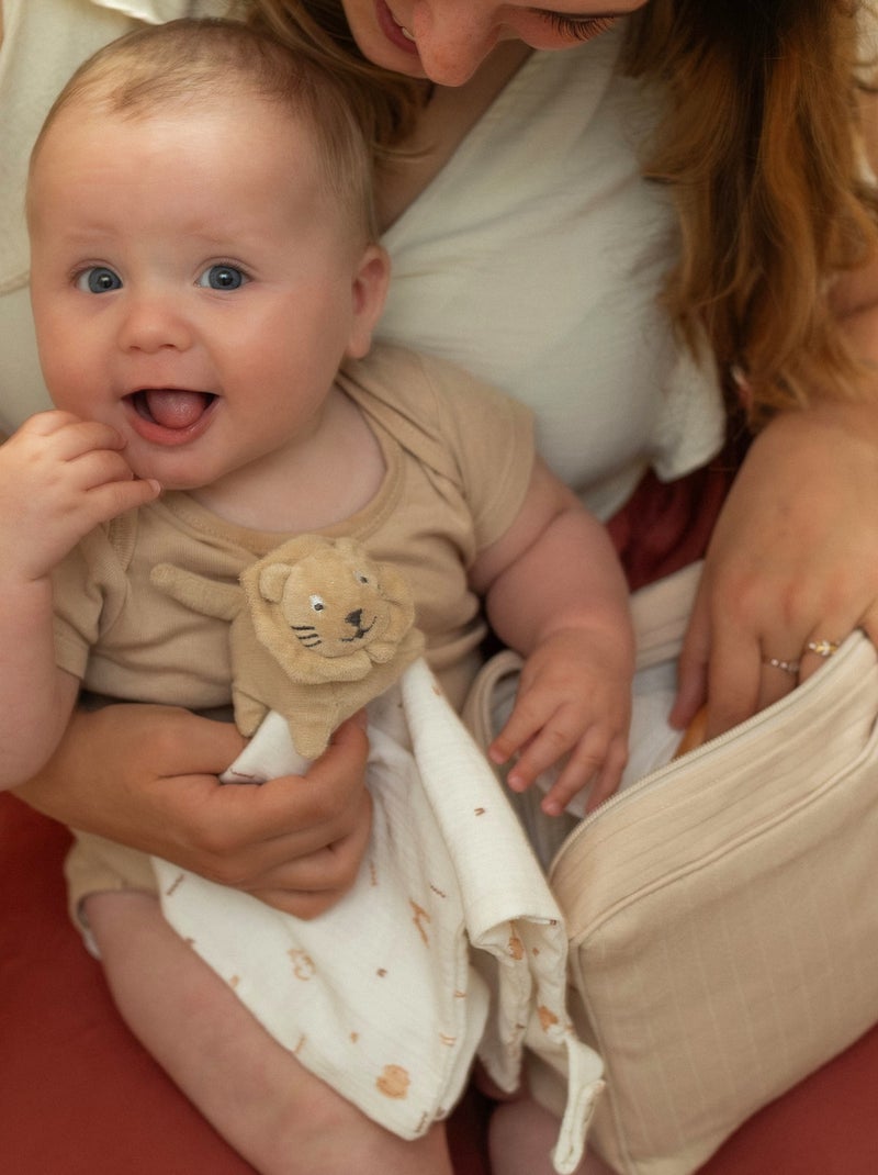 Doudou de tela de muselina para bebé Beige - Kiabi