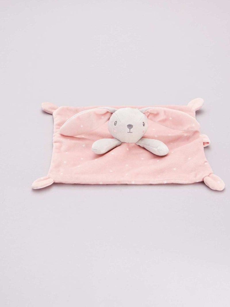 Doudou de terciopelo rosa - Kiabi