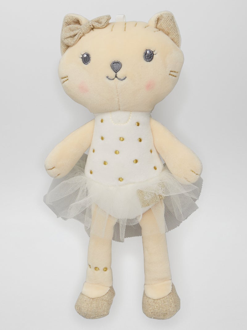 Doudou 'gato' tipo 'bailarina' BLANCO - Kiabi