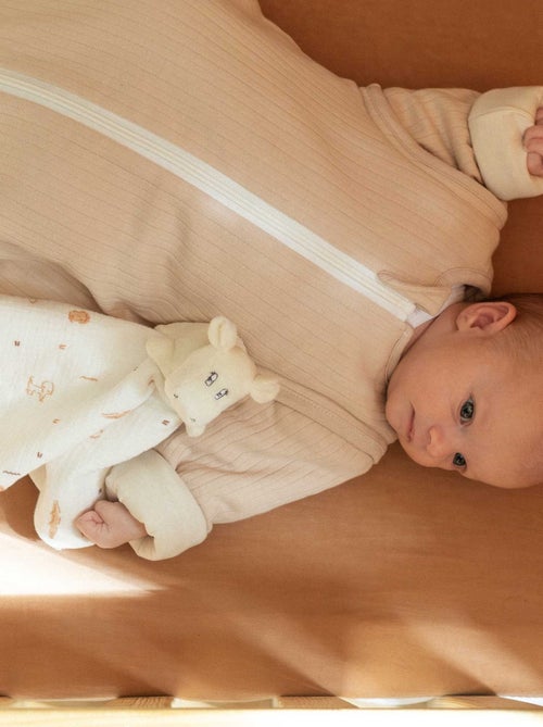 Doudou pañuelo redondo en muselina de algodón - modelo Hipopótamo - Kiabi