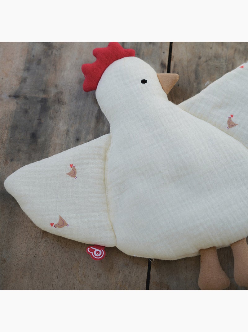 Doudou plano gallina Love Blanco - Kiabi