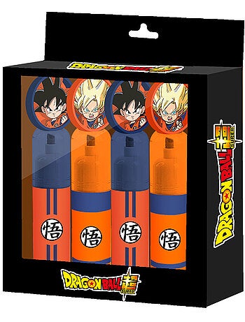Dragon ball (bola de dragón) mix pack de 4 marcadores fluorescentes, multicolor