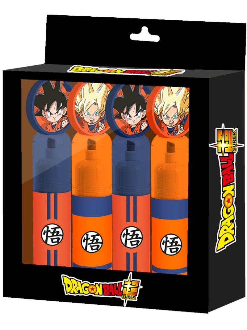 Dragon ball (bola de dragón) mix pack de 4 marcadores fluorescentes, multicolor Multicolor - Kiabi