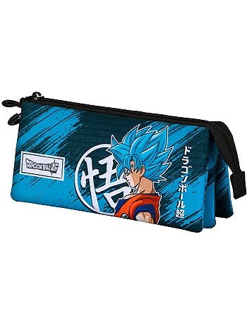 Dragon ball (bola de dragón) saiyajin blue estuche portatodo triple, turquesa