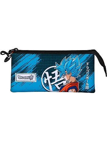 Dragon ball (bola de dragón) saiyajin blue estuche portatodo triple, turquesa