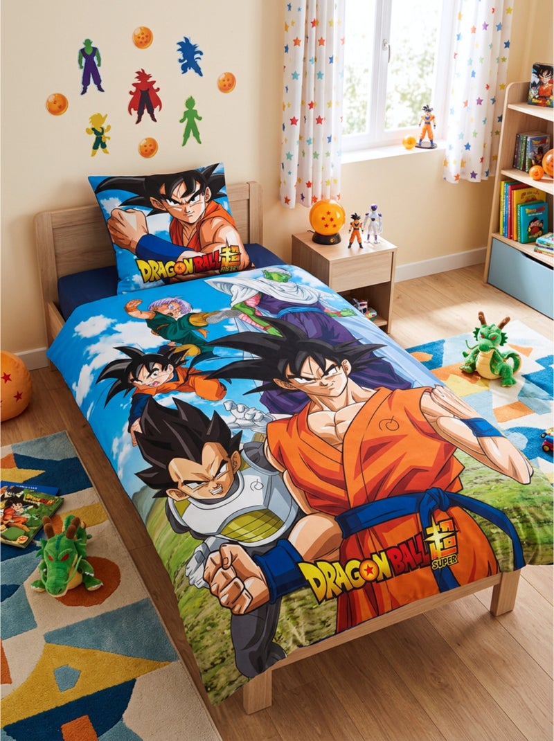Dragon Ball Super, Juego de sabanas infantil estampado reversible 100% algodón, GOKU Multicolor - Kiabi