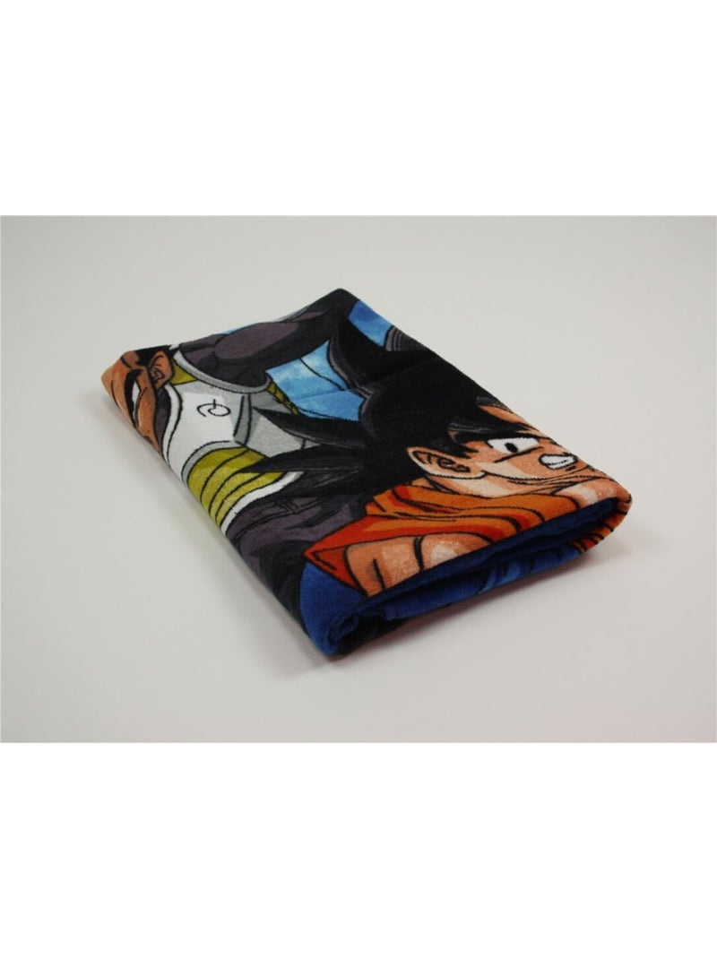 Dragon Ball Super, Toalla de Baño Infantil Estampada 100 % Algodón, GOKU y VEGETA Azul - Kiabi